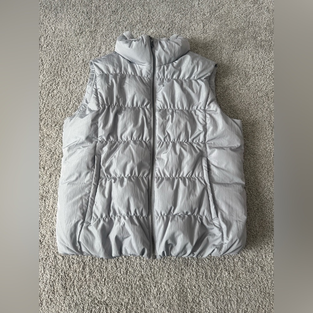 Eddie Bauer Light Gray Goose Down Jacket - image 1